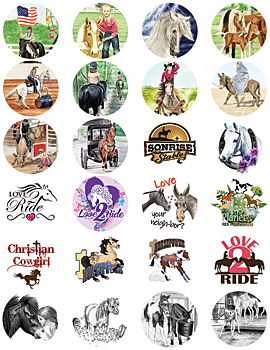 horse stickers 1